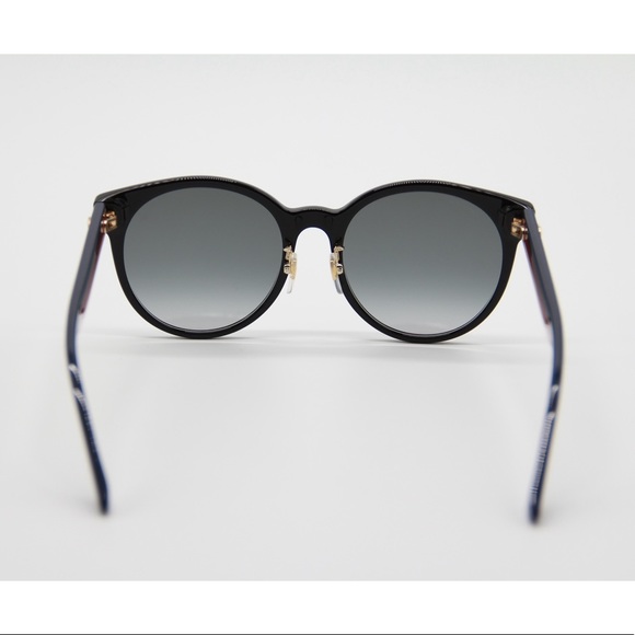 NEW GUCCI GG0416SK 001 BLACK ROUND SUNGLASSES GUCCI - Picture 8 of 13
